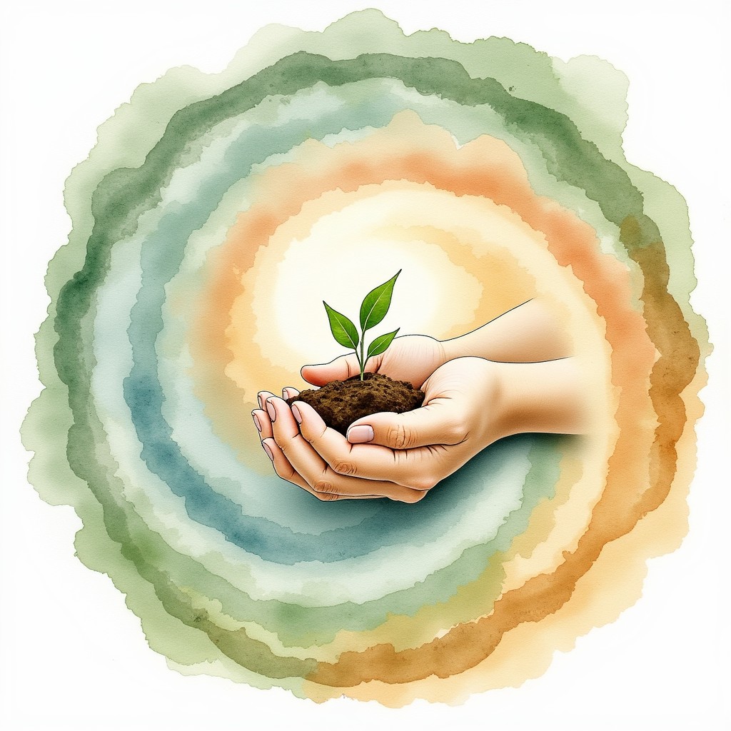 Free Nurturing Life Spiral Image - Nurturing, Seedling, Watercolor ...
