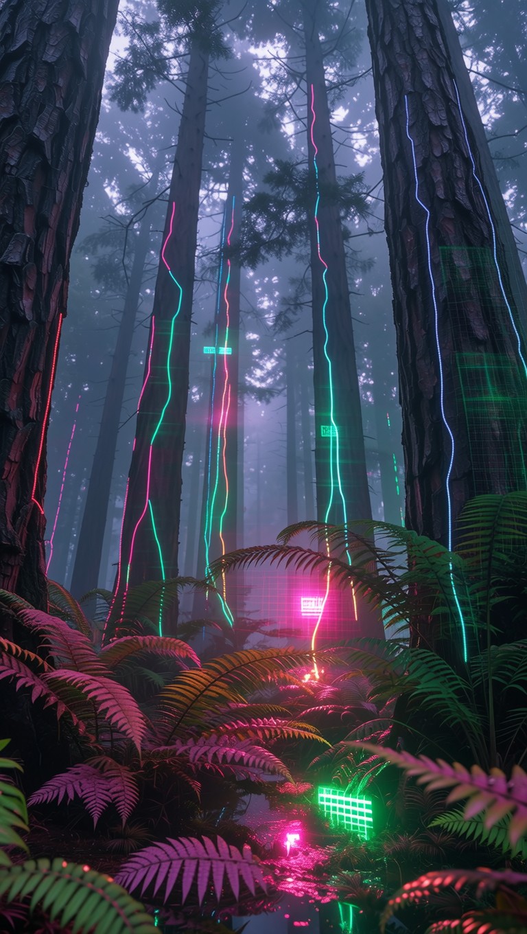 Free Neon Forest Fusion Image - Cyberpunk, Forest, Neon | Download at ...