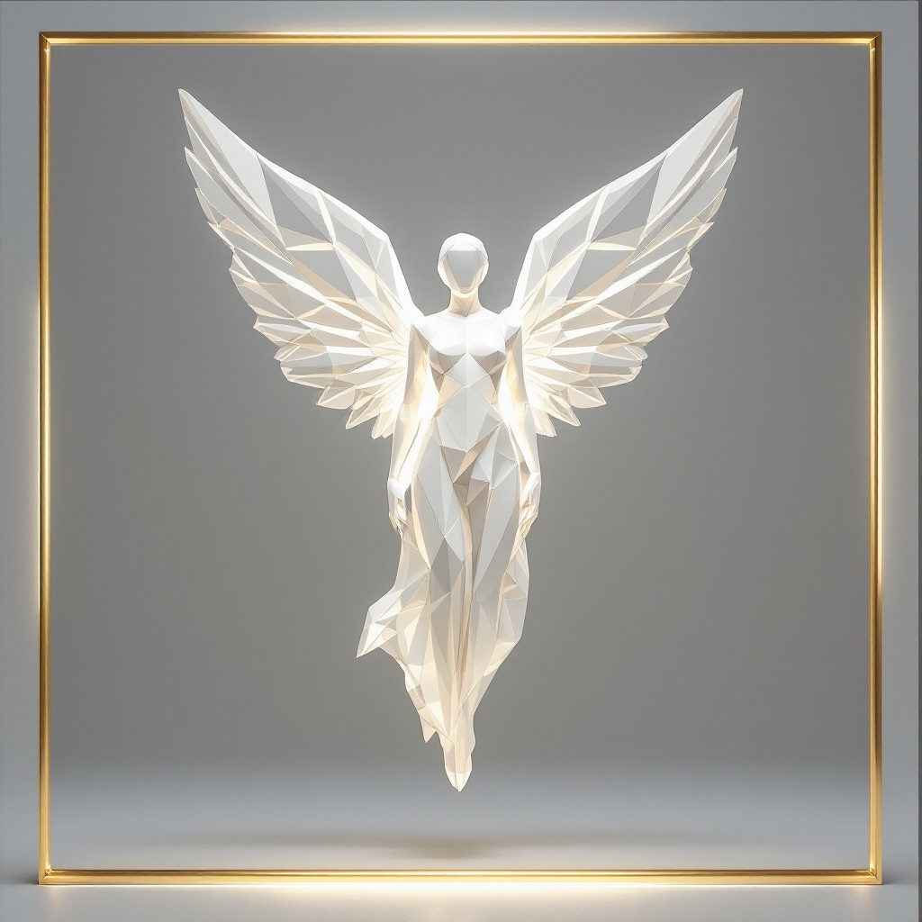 Free Crystalline Angel Rising Image - Angel, Geometric, Crystal ...