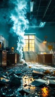 Free Laboratory Emergency Scene Image - Laboratory, Emergency, Hazard ...