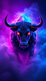 Free Cyberpunk Bull Rising Image - Cyberpunk, Bull, Neon | Download at ...