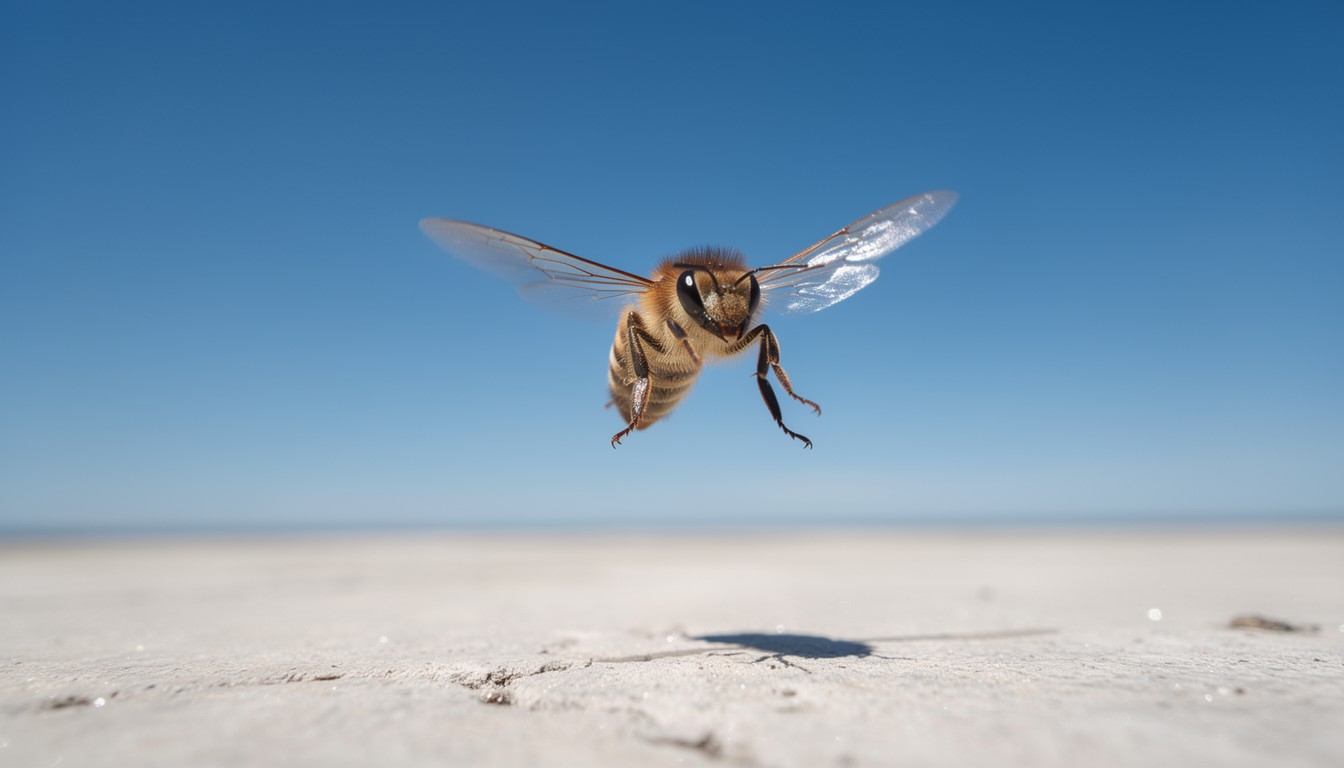 Free Bee in Flight Image - Bee, Flying, Flight | Download at StockCake