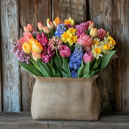Spring Bouquets Free Colorful Spring Bouquet Image - Bouquet, Tulips, Daffodils ...