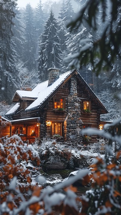 Free Cozy Winter Cabin Image - Winter, Cabin, Snow | Download at StockCake