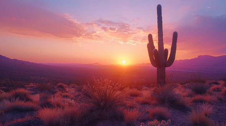 Free Desert Sunset Silhouette Image - Sunset, Desert, Cactus | Download ...
