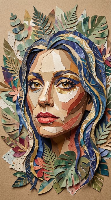 Free Layered Paper Portrait Image - Papercraft, Collage, Portrait ...