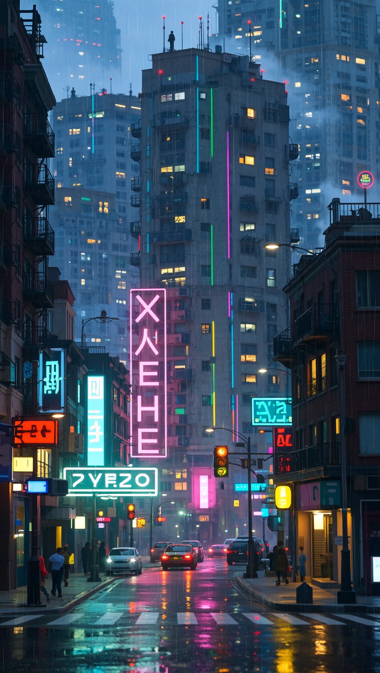 Free Neon Rain Cityscape Image - Cyberpunk, Neon, Cityscape | Download ...