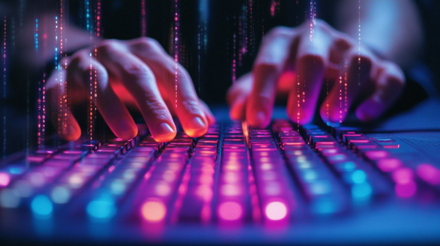 Typing Background Color Free Colorful keyboard typing Photo - Keyboard, Hands, Typing ...