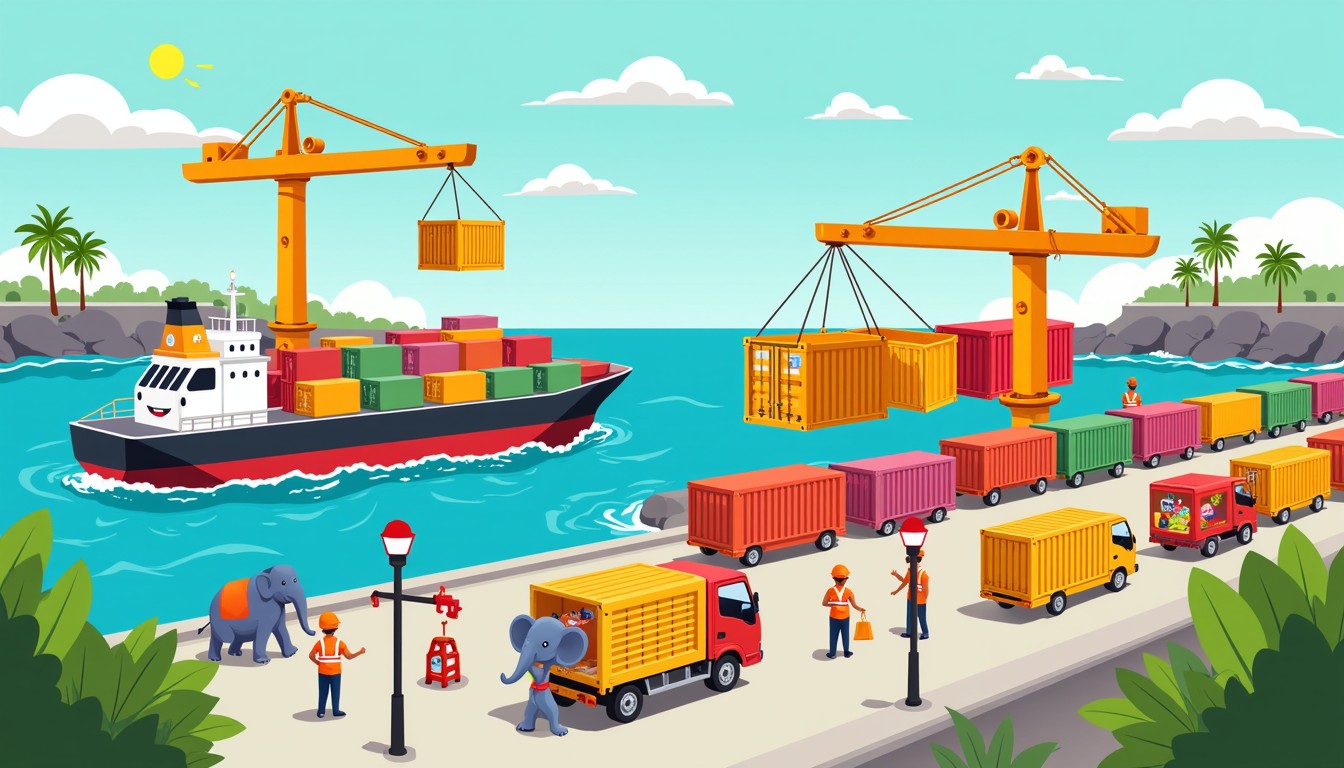 Free Colorful Port Operations Image - Harbor, Port, Shipping | Download ...