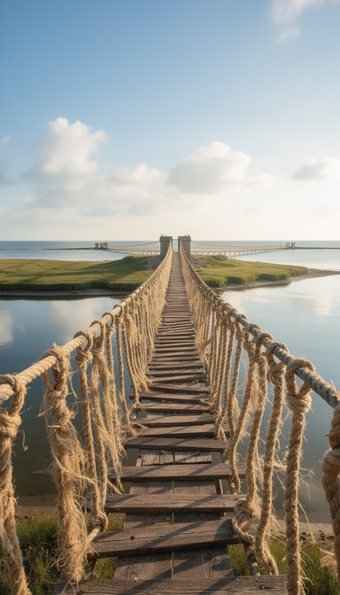Free Rustic Rope Passage Image - Bridge, Hemp, Rope | Download at StockCake