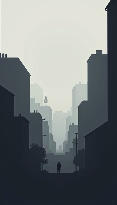 Curated visual reference: Contour Revealed Urban Silhouette Reference: Free Misty Urban Silhouettes Image Urban Misty Silhouette