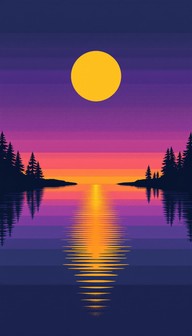 Free Pixel Sunset Serenity Image - Sunset, Lake, Reflection | Download ...