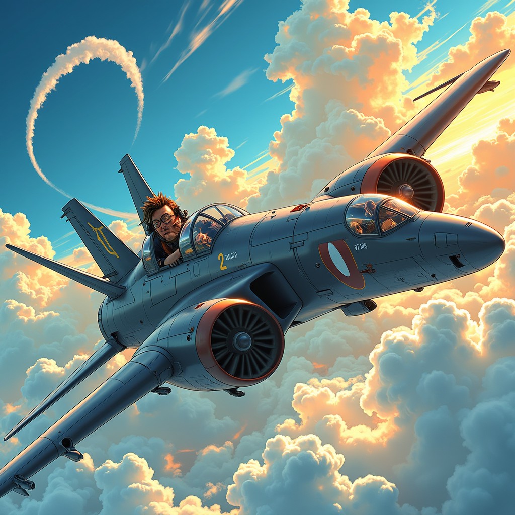 Plane Racing Anime Free Aerial Anime Action Image - Aircraft, Anime, Manga | Download at ...