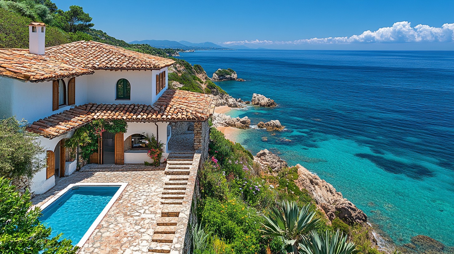 Free Mediterranean coastal villa Image - Mediterranean, Villa ...