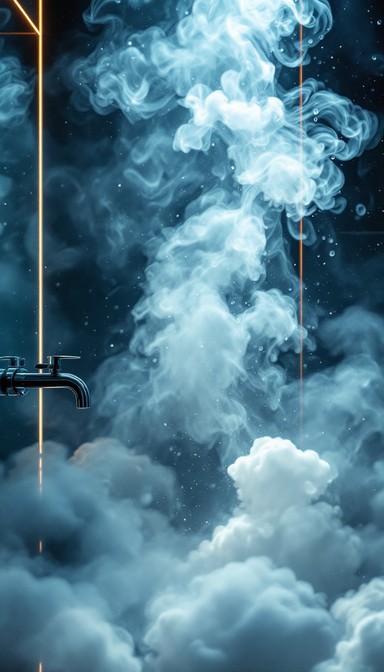 Steam Rising Draping Blue Free Mystic Steam Rising Image - Steam, Vapor, Aqua | Download at StockCake