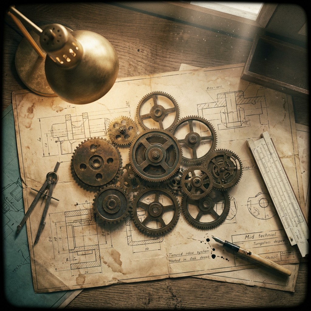 Free Vintage Clockwork Blueprint Image - Vintage, Gears, Brass ...