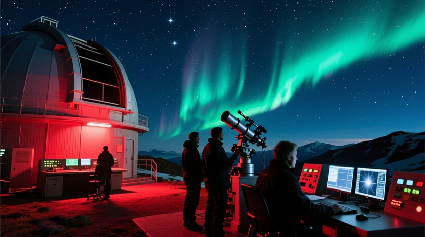 Free Astronomers Observe Auroras Photo - Astronomy, Observatory ...