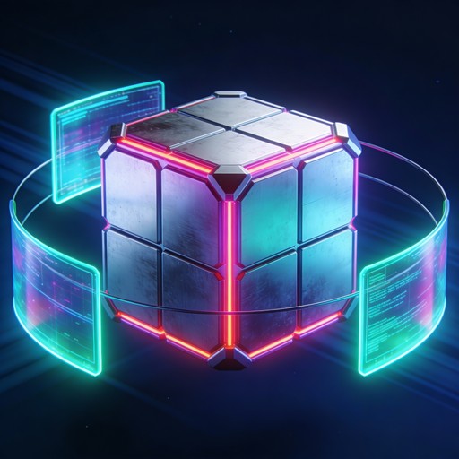 Free Futuristic Tech Cube Image - Cyberpunk, Technology, Futuristic ...