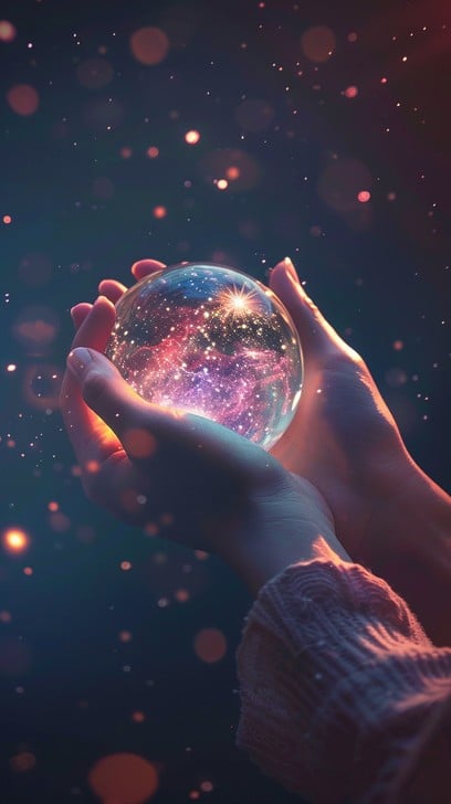 Free Glowing Orb Held Image - Glowing, Blue, Orb | Download at StockCake