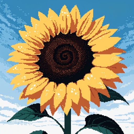 Free Pixel Sunflower Bloom Image - Pixel, Sunflower, Retro | Download ...
