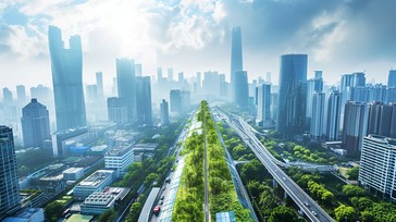 Free Urban Green Corridor Image - City, Green, Skyscrapers | Download ...