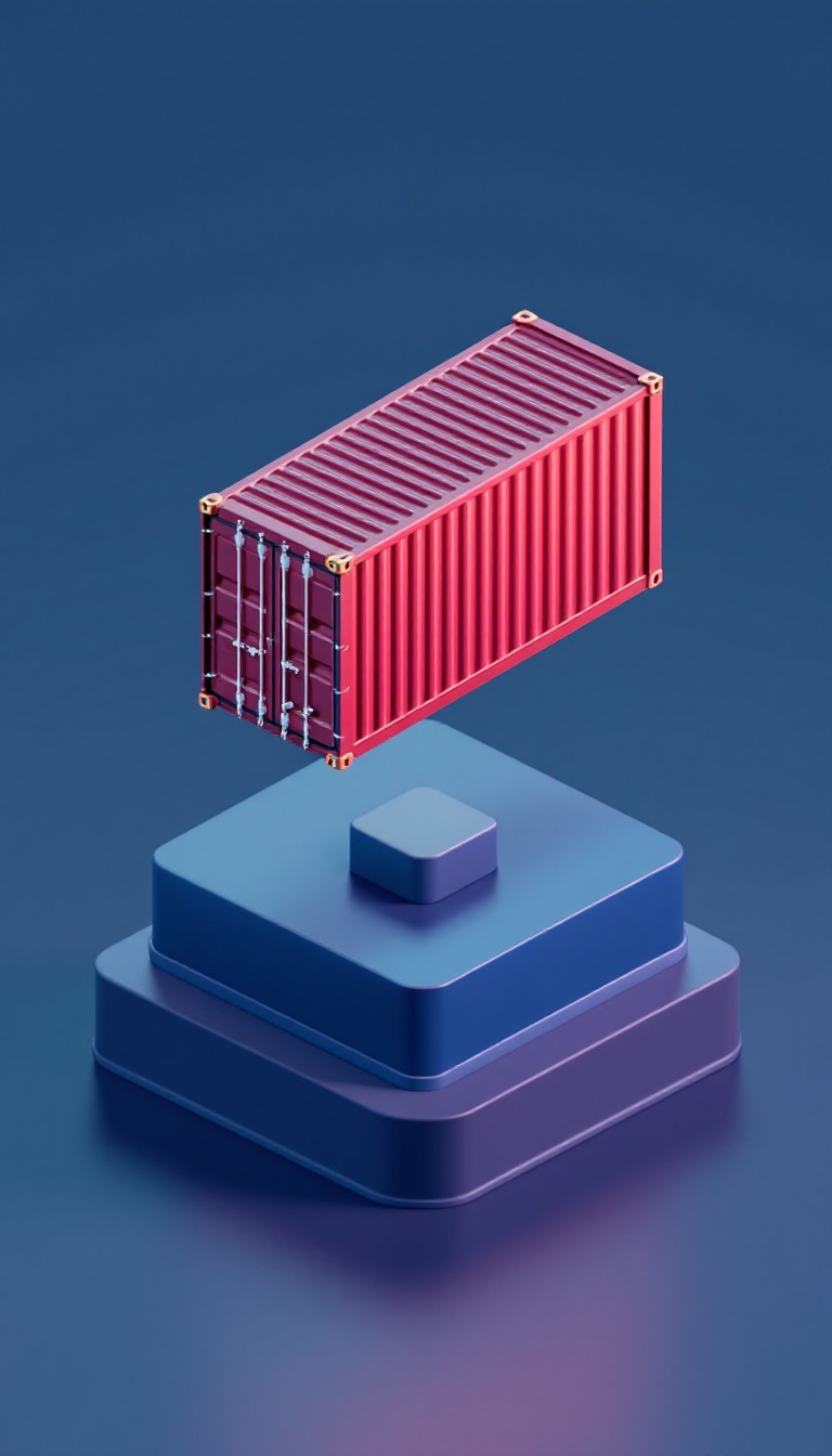 Free Floating Red Container Image - Container, Shipping, Logistics ...