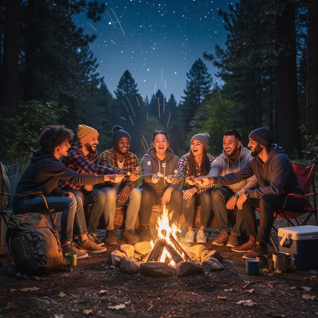 Free Campfire Friends Together Image - Campfire, Camping, Friends ...