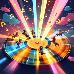 Free Musical Rainbow Carousel Image - Vinyl, Carousel, Rainbow ...