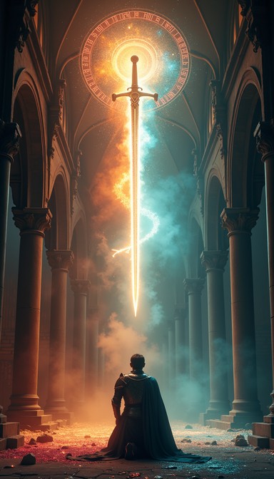 Knight Acending Free Divine Knight's Ascension Image - Knight, Cathedral, Sword ...