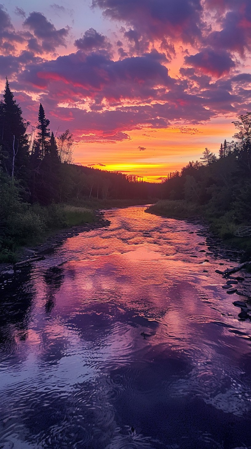 Free Sunset River Glow Image - Sunset, River, Nature | Download at ...