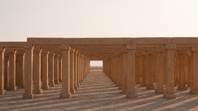 Download Golden Stone Colonnade Image - Colonnade, Sandstone, Columns ...