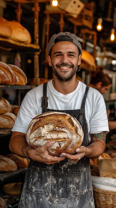 Baker Labur Free Baker with Bread Image - Baker, Bread, Artisanal | Download at ...