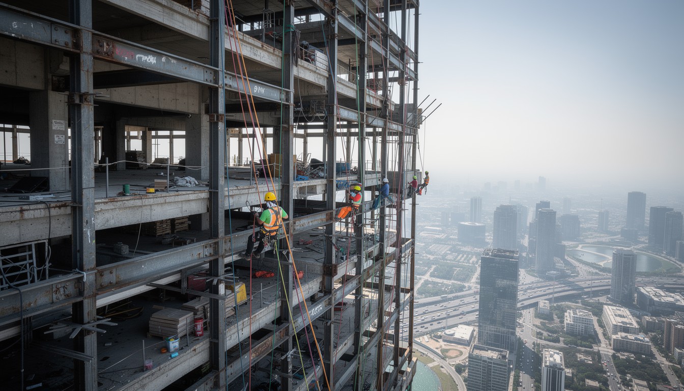 Free Sky-High Construction Work Image - Climbers, Construction ...