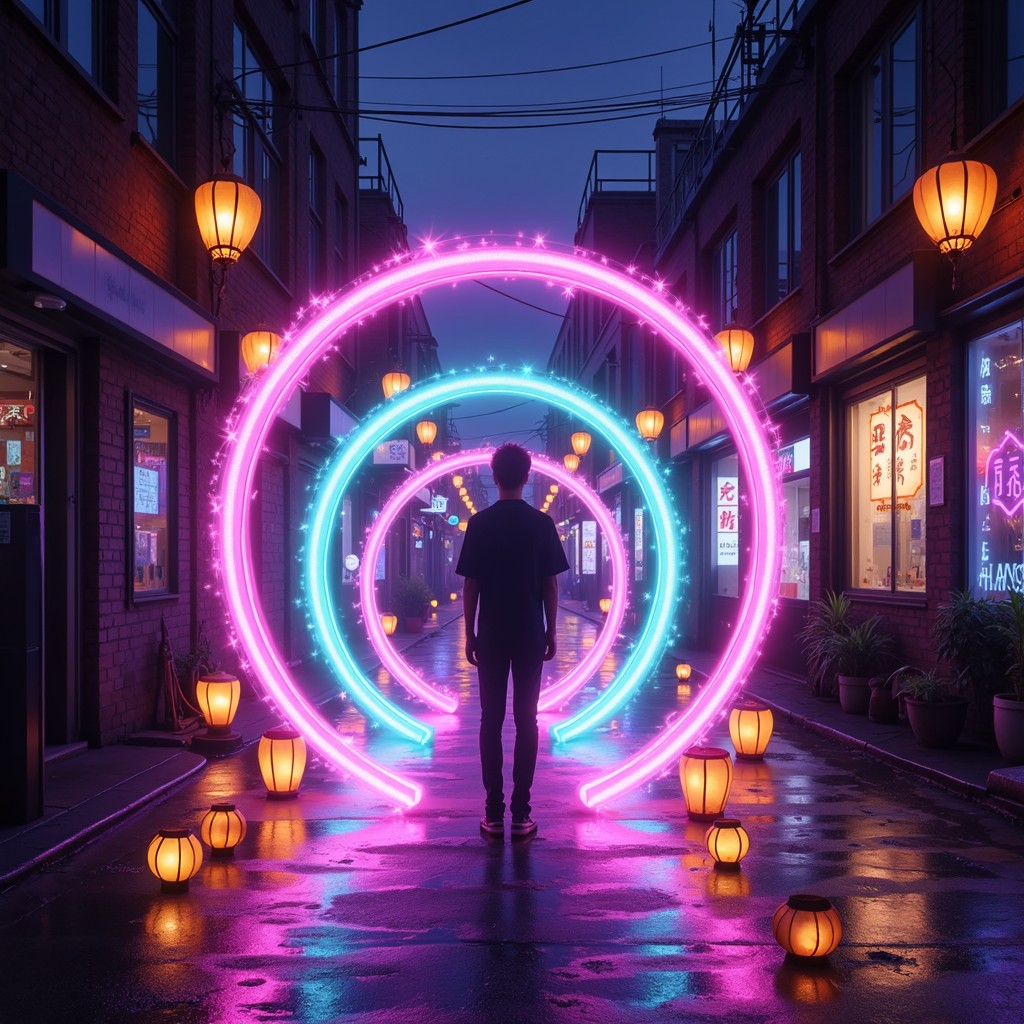 Free Neon Portal Passage Image - Neon, Portal, Silhouette | Download at ...