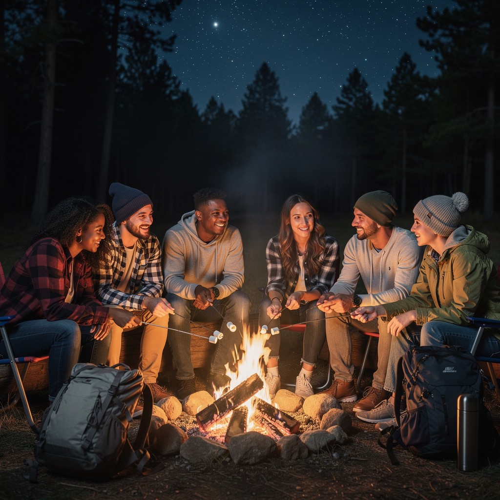 Free Campfire Friends Together Image - Camping, Campfire, Fire ...