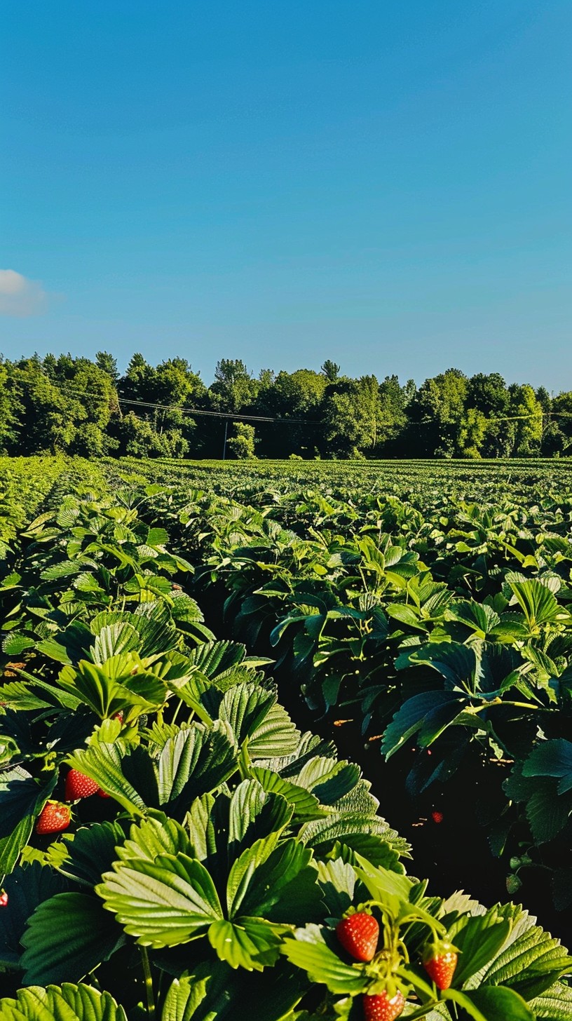 Free Strawberry Field Sunshine Image - Strawberry, Field, Sunshine ...