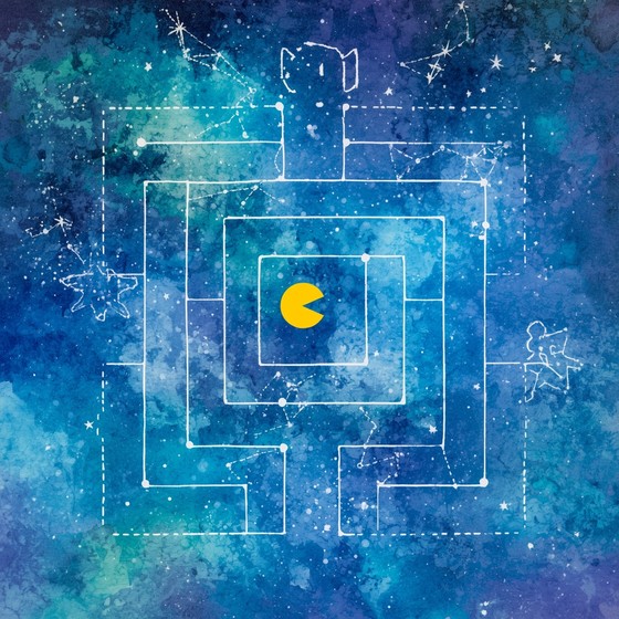 Free Cosmic Pac-Man Journey Image - Watercolor, Space, Cosmic ...