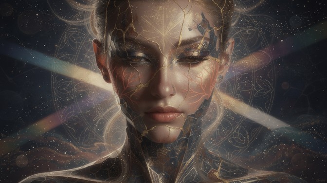 Face Radiating Light Free Luminous Golden Portrait Image - Woman, Portrait, Face | Download ...