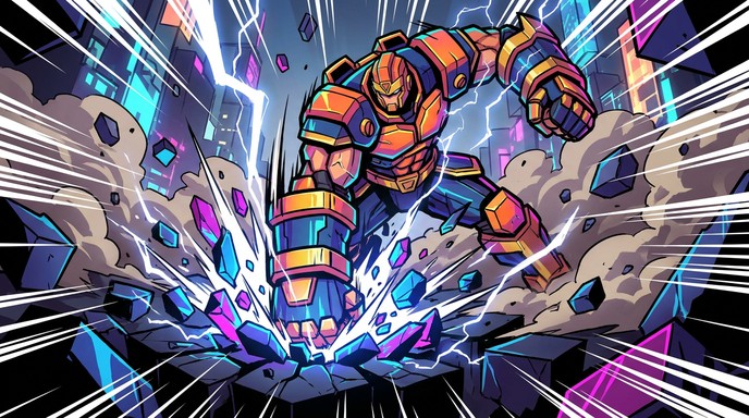 Free Geometric Power Strike Image - Warrior, Geometric, Anime ...
