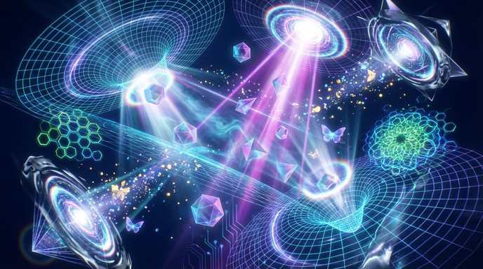 Download Holographic Cosmic Portal Image - Holographic, Cosmic, Cyan ...