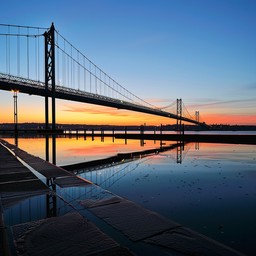 Free Sunset Bridge View Image - Sunset, Bridge, Water | Download at ...