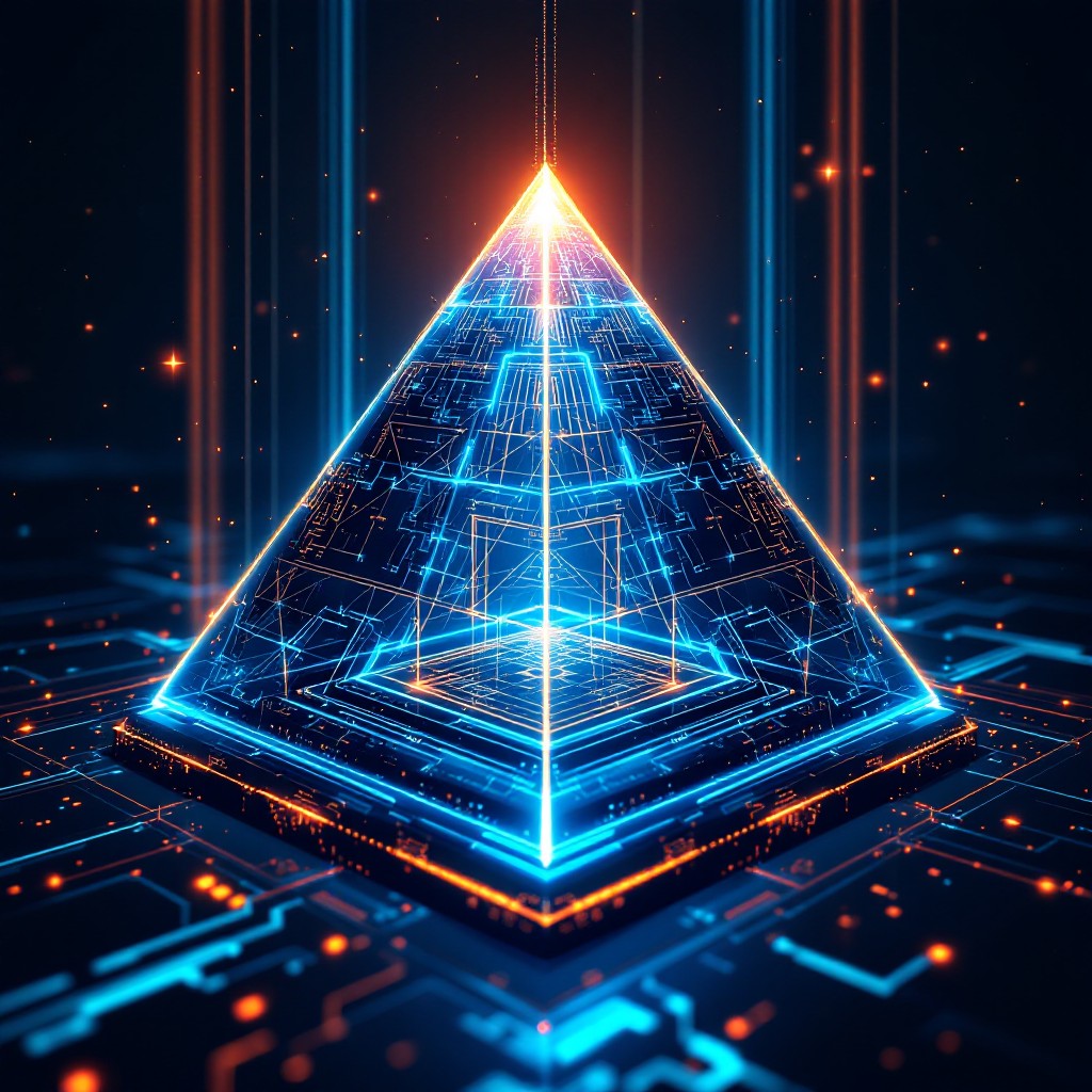 Digital Pyramid Design Free Digital Sacred Pyramid Image - Pyramid, Digital, Cyan | Download ...