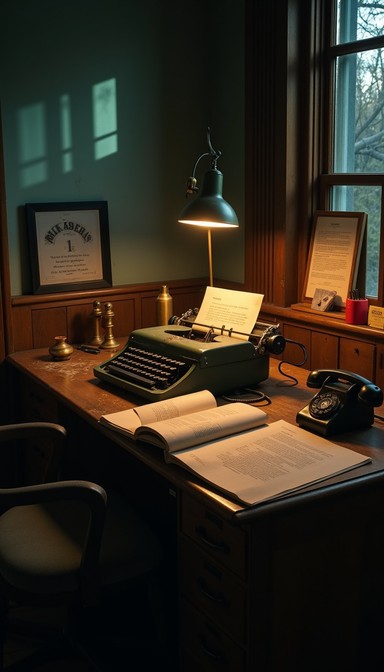 Free Vintage writer's workspace Image - Typewriter, Vintage, Desk ...