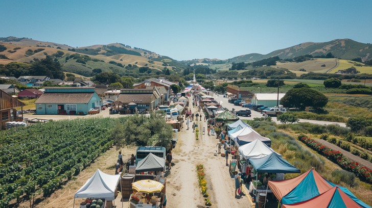 Free Rural Market Day Image - Market, Aerial, Rural | Download at StockCake
