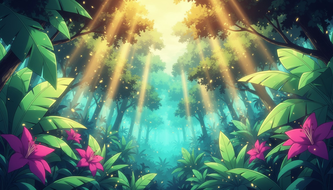 Jungle Rocks Anime Free Anime Jungle Paradise Image - Anime, Jungle, Tropical | Download ...