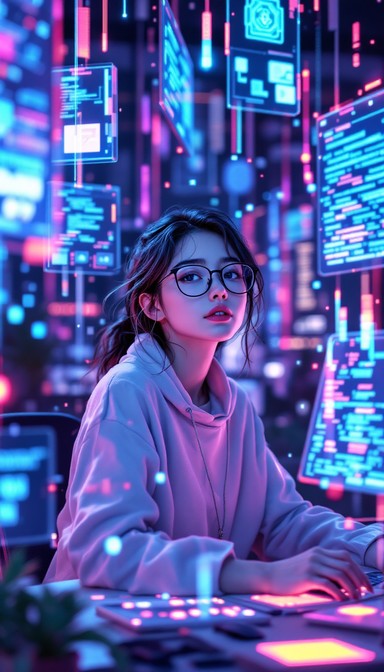 Free Pixel Developer Girl Image - Programmer, Developer, Coder ...