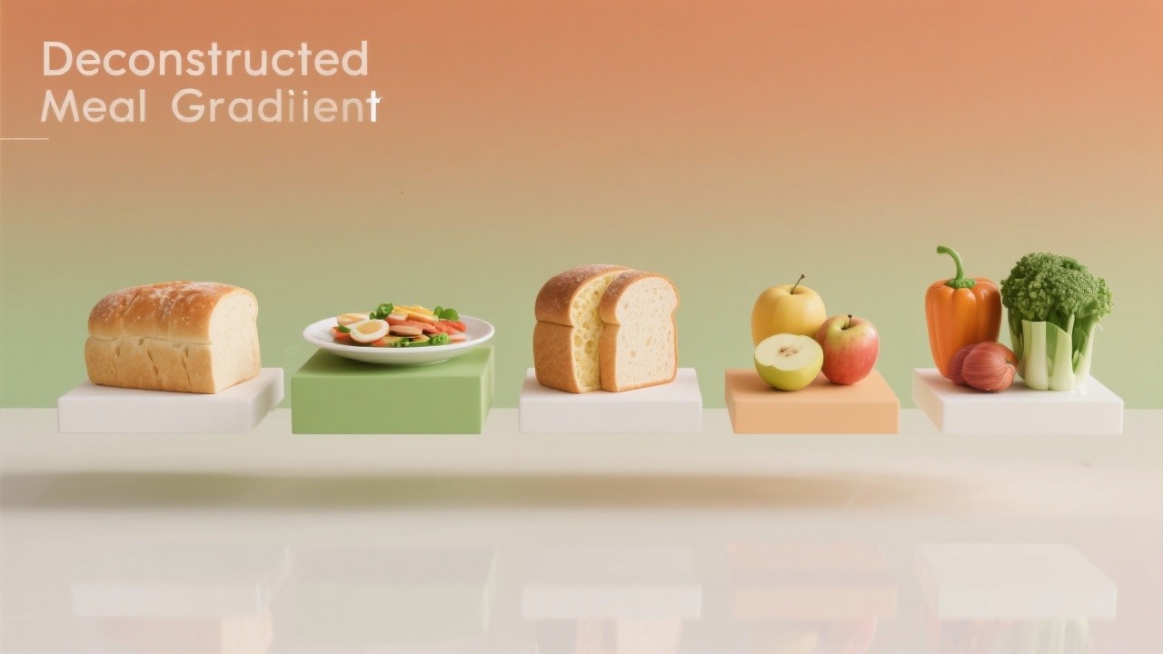 Free Deconstructed Meal Gradient Image - Food, Minimalist, 3d ...