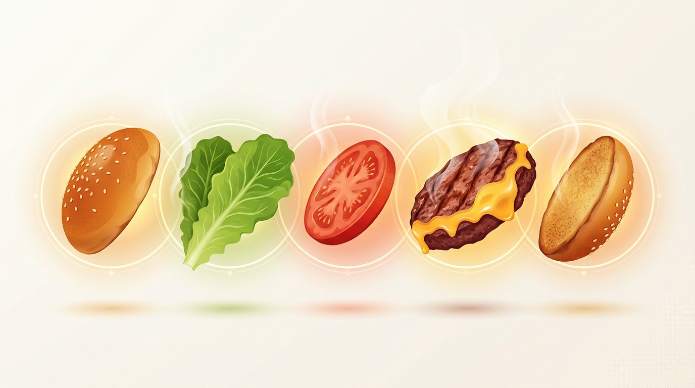 Layers In Food Free Floating Burger Layers Image - Burger, Hamburger, Food | Download ...
