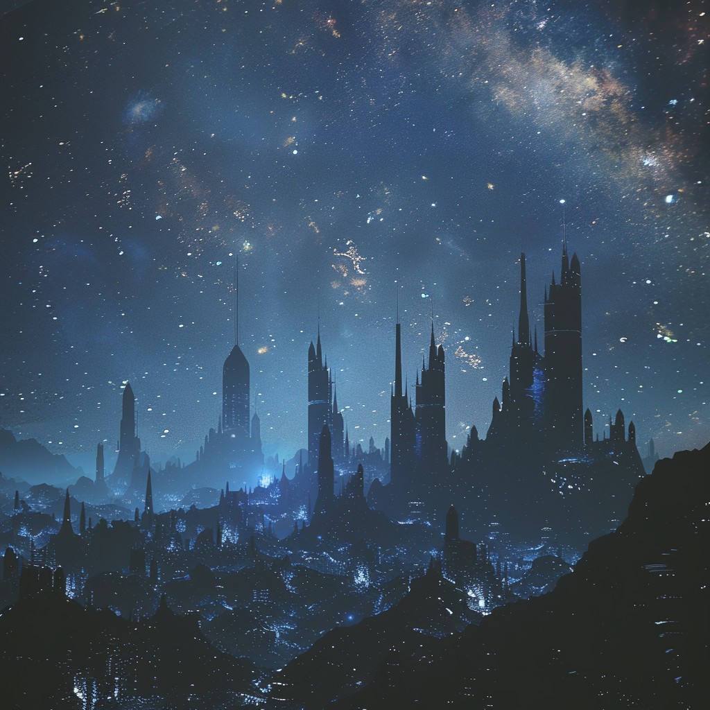 Free Starry Fantasy Cityscape Image - Stars, Fantasy, Cityscape ...