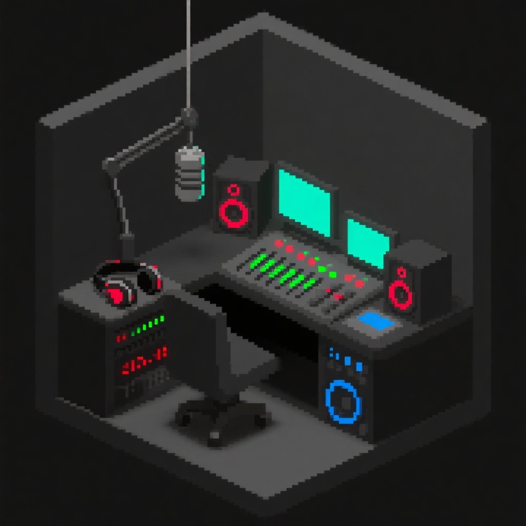 Free Digital Audio Workstation Image - Studio, Isometric, Pixel ...